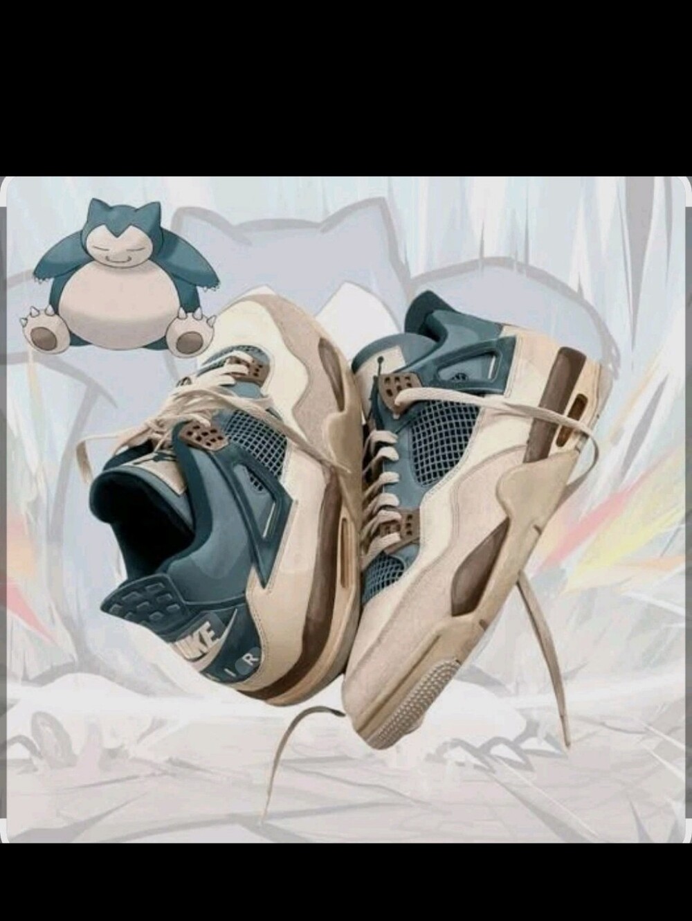 Jordan FIRE! NIB! Pokemon Air Jordan 4 "SNORLAX" #AJ4-KNCW. Sz 10.5 R2S!
